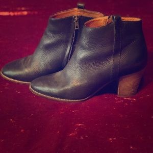 Madewell Black Leather Booties
